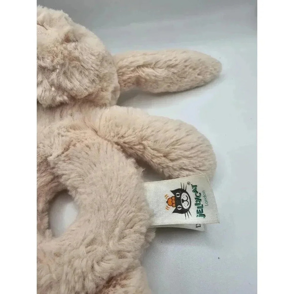 Jellycat Bashful Blush Bunny Ring Rattle Rabbit Plush Grabber Soft Baby Toy - Picture 2 of 4